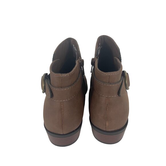 St Johns Bay Rayford Ankle Boots Womens Size 7M Brown Synthetic Upper - Picture 4 of 9
